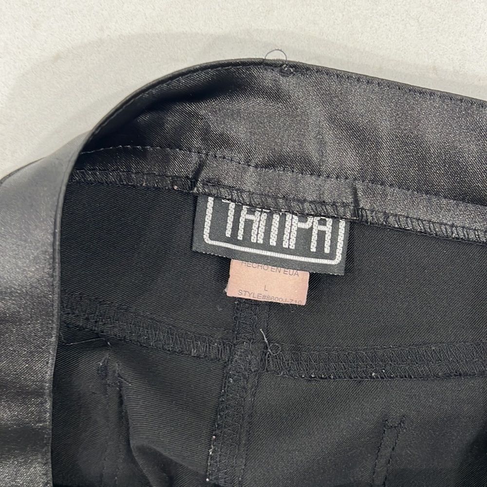 Tampa black shiny pants polyester - Picture 5 of 6